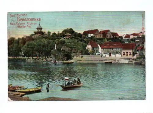 Künstler Ak Restaurant Bergschenke Salle Saale 1906