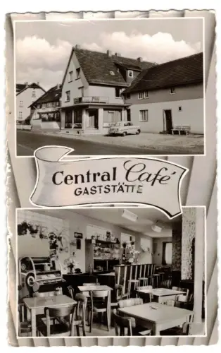 Ak Central Cafe Gaststätte Gensungen Felsberg Kreis Melsungen 