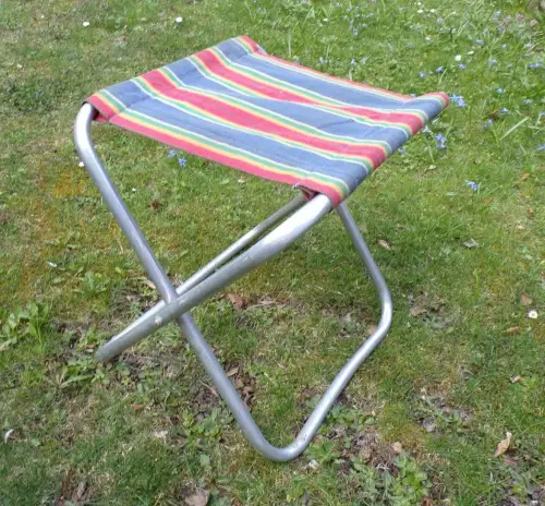 Alter Anglerhocker faltbar Hocker Campinghocker Retro Look GDR DDR