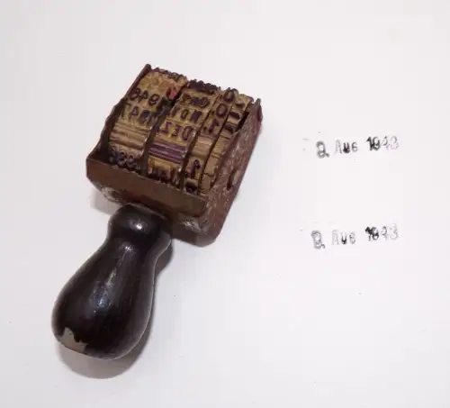 Alter Stempel Datum 1940 er Datumsstempel