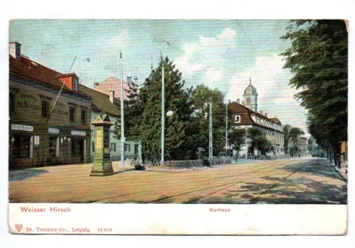 Litho Ak Dresden Weisser Hirsch Kurhaus 1928