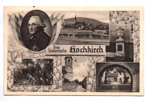 Litho Ak Das historische Hochkirch Der alte Fritz Blutgasse 1934