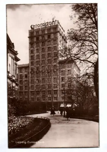 Ak Leipzig Europahaus 1931 Chlorodont Reklame Architektur