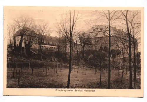 Ak Erholungsheim Schloß Neusorge Mittweida 1926 Altmittweida Stempel