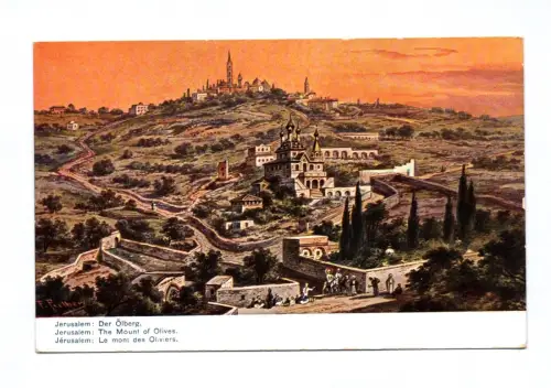 Künstler Ak Jerusalem Der Ölberg
