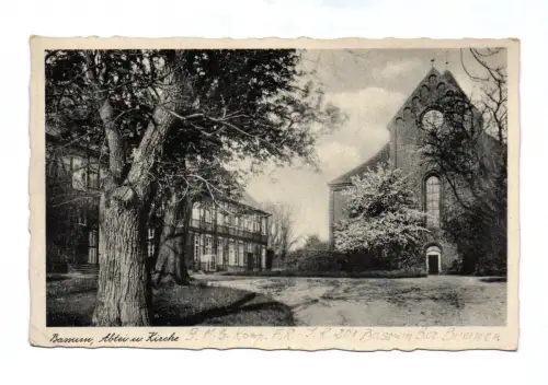 Ak Bassum Abtei und Kirche Feldpost 1940 Niedersachsen