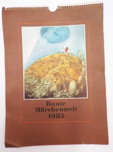 Kalender Bunte Märchenwelt 1985 Geburtstagsgeschenk