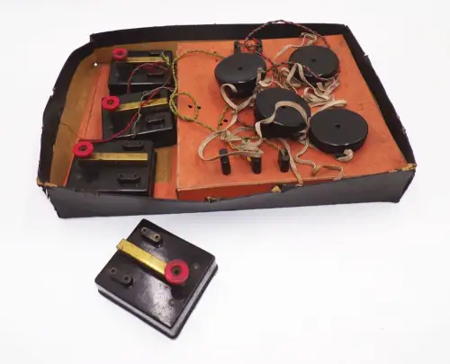 Morse Taster Kopfhörer Set Antik 