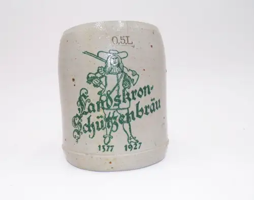 Alter Bierkrug Landskron Schützenbräu 1377 - 1927 Görlitz