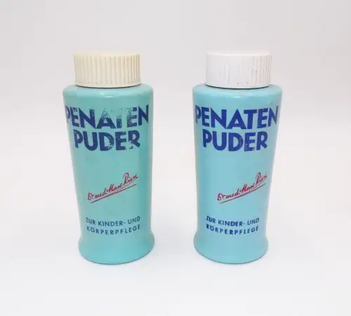 Penaten Puder Alt Vintage 1980er Retro 2 Stück mit Inhalt Riese Co Rhöndorf 