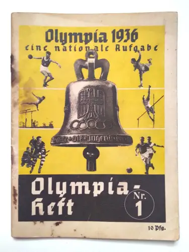 Olympia Heft 1936 Nr. 1 eine nationale Aufgabe