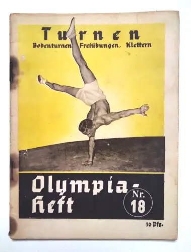Olympia Heft 1936 Turnen Bodenturnen Freiübungen Klettern Nr. 18