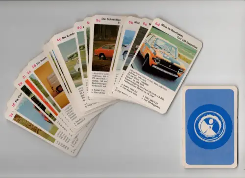 Minicars von allen Seiten Auto Quartett 24 Berliner Spielkarten unvollständig