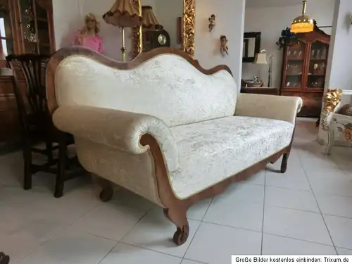 Bequemes schönes Sofa Couch Diwan Barock Stil Chippendale Rohrgeflecht Nr. 5528