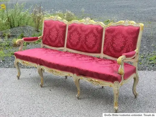 Prächtiges Sofa Couch Diwan Barockstil Seidenbezug Gold Nr. 3349