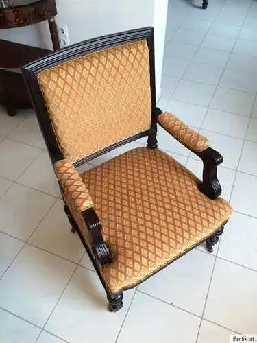 Prächtiger Gründerzeit Fauteuil Stuhl Königssessel Prunksessel Nr. 7907