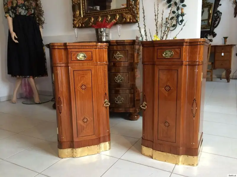 Hübsche originale Jugendstil Nachtkasterl Kasterl Schrankerl Intarsien Nr. 9111 5