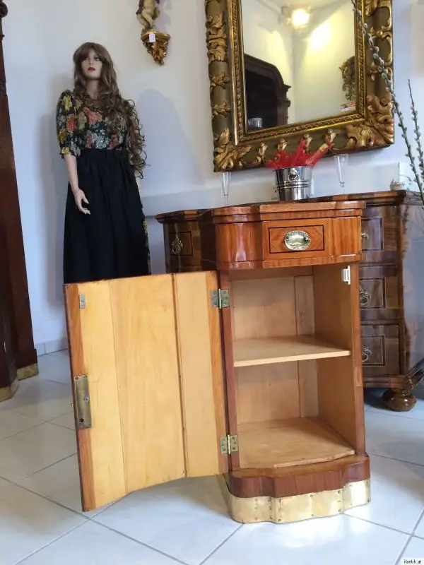 Hübsche originale Jugendstil Nachtkasterl Kasterl Schrankerl Intarsien Nr. 9111 8