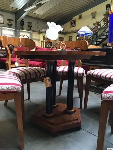 Originaler runder Biedermeier Esszimmertisch Tafeltisch Säulentisch  A1150