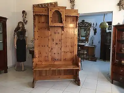 Seltene originale Zirbenholz Sitzbank Garderobe Holzbank Küchenbank A1705