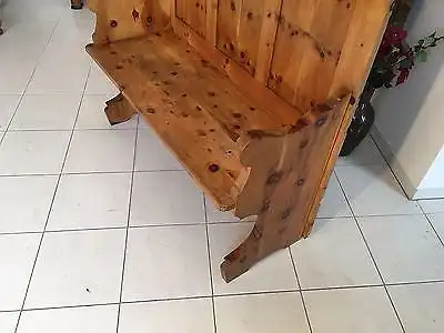 Seltene originale Zirbenholz Sitzbank Garderobe Holzbank Küchenbank A1705
