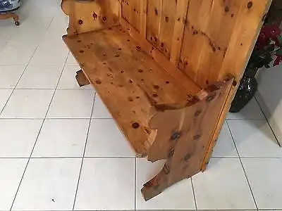 Seltene originale Zirbenholz Sitzbank Garderobe Holzbank Küchenbank A1705