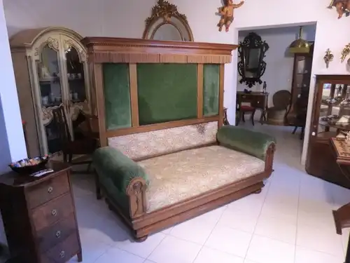 Originales Gründerzeitsofa Sofa Diwan Hochlehnsofa Brokatbezug Couch Liege 5344
