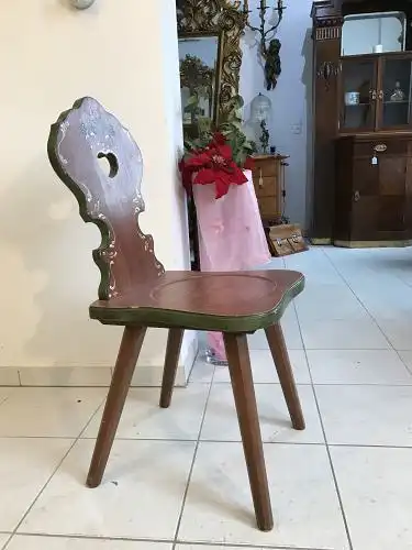Voglauer Sessel Handbemalt Stuhl Original Herzerlsessel