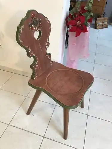 Voglauer Sessel Handbemalt Stuhl Original Herzerlsessel