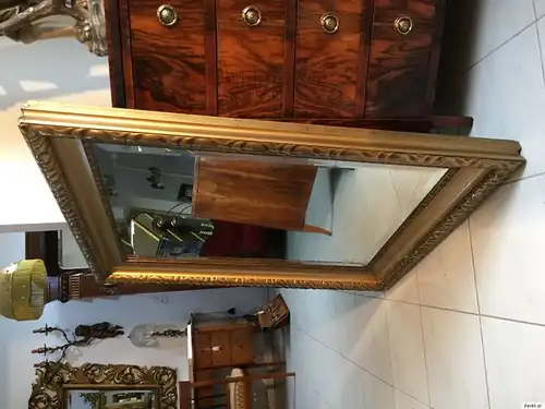 Originaler Jugendstil Spiegel Rahmen vergoldet Ornamentik A1511