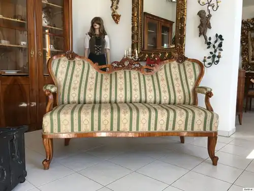 Originalstück Traumstück Gründerzeit Sofa Diwan Couch Liege Fledermaussofa A1381