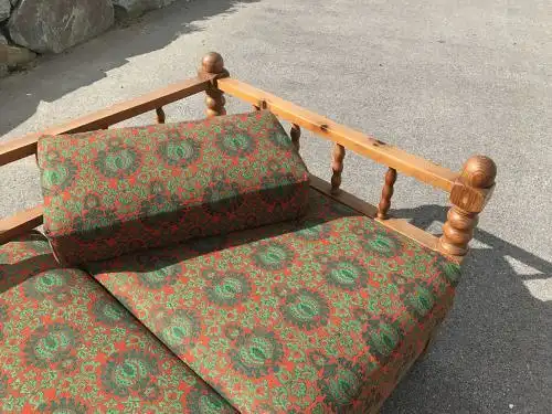 Große Zirbenholz Bettbank Bett Sofa Schlafbank W1783