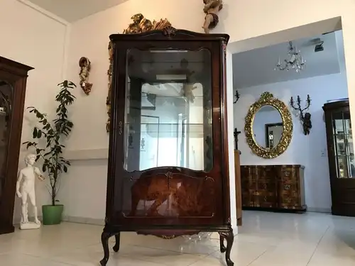 Chippendale Vitrine Bücherschrank Glasschrank Glasvitrine W1894