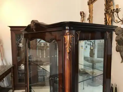 Chippendale Vitrine Bücherschrank Glasschrank Glasvitrine W1894