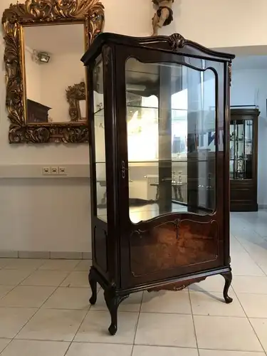 Chippendale Vitrine Bücherschrank Glasschrank Glasvitrine W1894