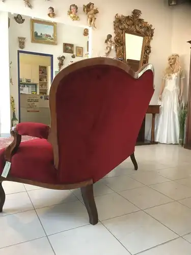 Biedermeier Fledermaus Sofa Diwan Rokoko restauriert W1922