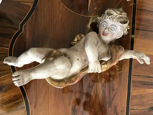 Göttliche Engelsfigur Engel Holzfigur Holzschnitzerei - W1950