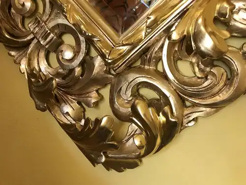 Florentiner Rahmen Spiegel vergoldet Original - W0815
