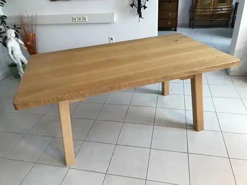 Massiver Tisch Bauerntisch Jogltisch Landhaustisch Eichenholz W3181