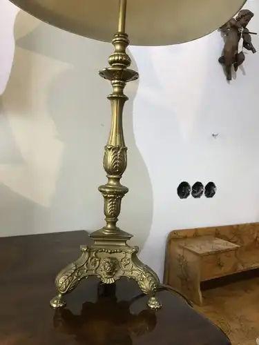 Messing Stehlampe Antikstil barockartig Klassizismus Tischlampe W3077