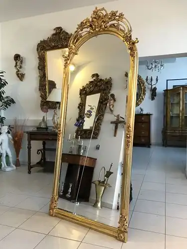 Traumhafter vergoldeter Florentiner Rahmen Spiegel Traumspiegel Original groß -