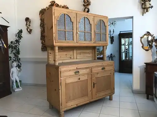 Jugendstil Küchenbuffet Küchenschrank Säulenkredenz Weichholz W1863