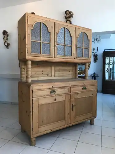 Jugendstil Küchenbuffet Küchenschrank Säulenkredenz Weichholz W1863