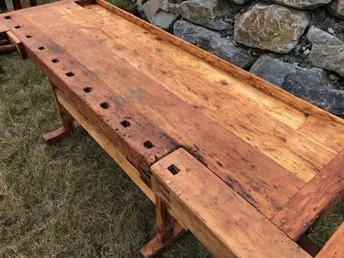 Urige Hobelbank, Werkbank, Schreinertisch, Schreibtisch, Küchentisch X1268