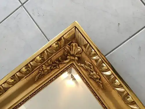 Biedermeier Ochsenaugen Spiegel Rahmen um 1845 23k vergoldet A1625