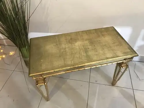 Hübsches goldenes Beistelltischerl Beistelltisch Barockstil W3541