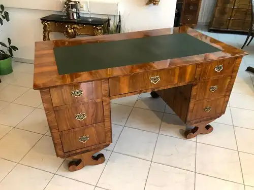 Traum Nussholz Biedermeier Schreibtisch Sekretär X2271