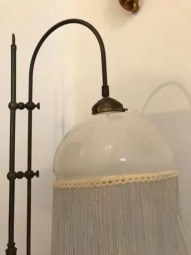 Jugendstil Stehlampe Stehleuchte Höhenverstellbar Messing - W1380