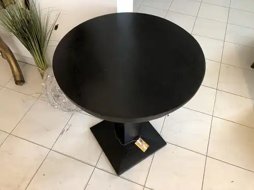 Jugendstil Tisch Beistelltisch Tischerl rund schwarz X2093