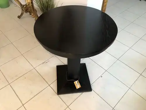 Jugendstil Tisch Beistelltisch Tischerl rund schwarz X2093